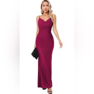 Chic Magenta Maxi Dress